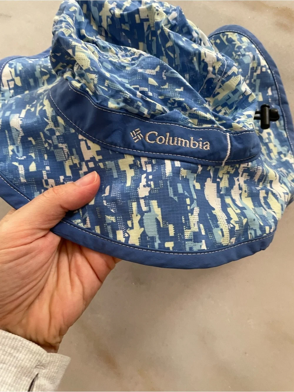 Columbia Blue Digital Camo Sun Hat kids